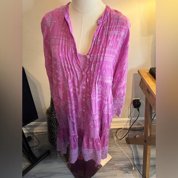 Johnny Was Pink Mini Dress - Picture 2 of 10